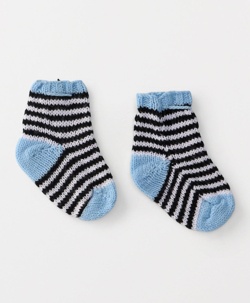 Handmade Socks- Black & Blue - The Original Knit