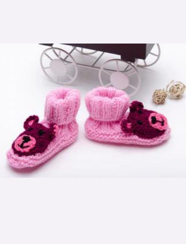 Knitted Teddy Socks- Pink - The Original Knit