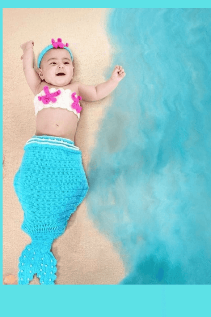 Mermaid Outfit Photography Prop- Blue