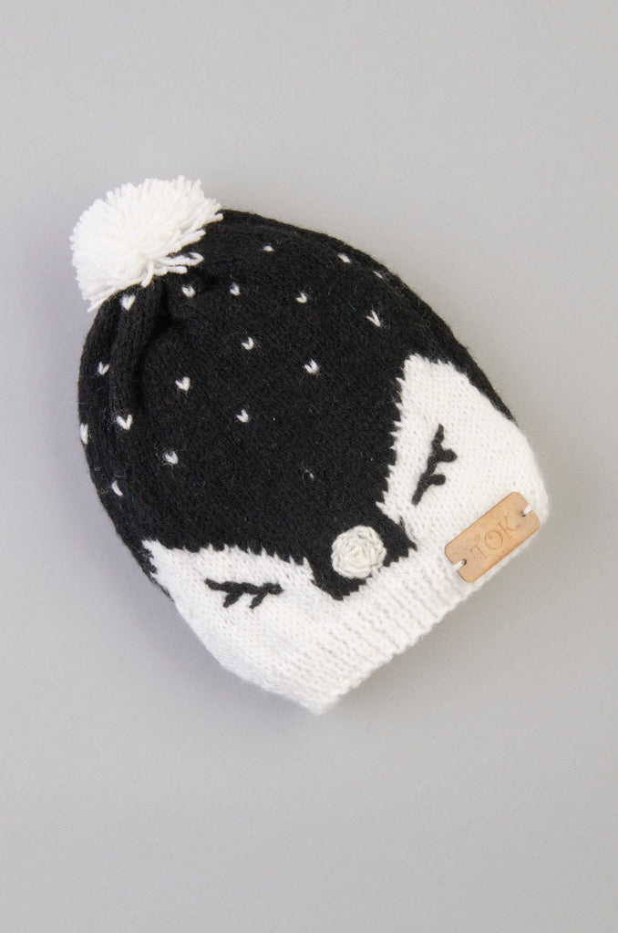 Penguin Cap- Black & White - The Original Knit