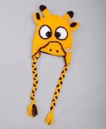Crochet Giraffe Cap- Yellow
